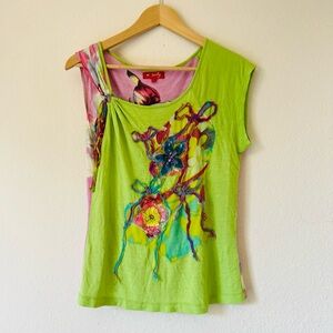 Floral Green Women's Top